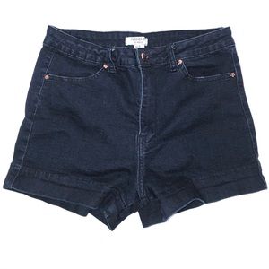 Forever 21 High Waist Dark Wash Blue Jean Shorts